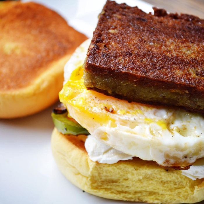 Scrapple and Egg Sandwich